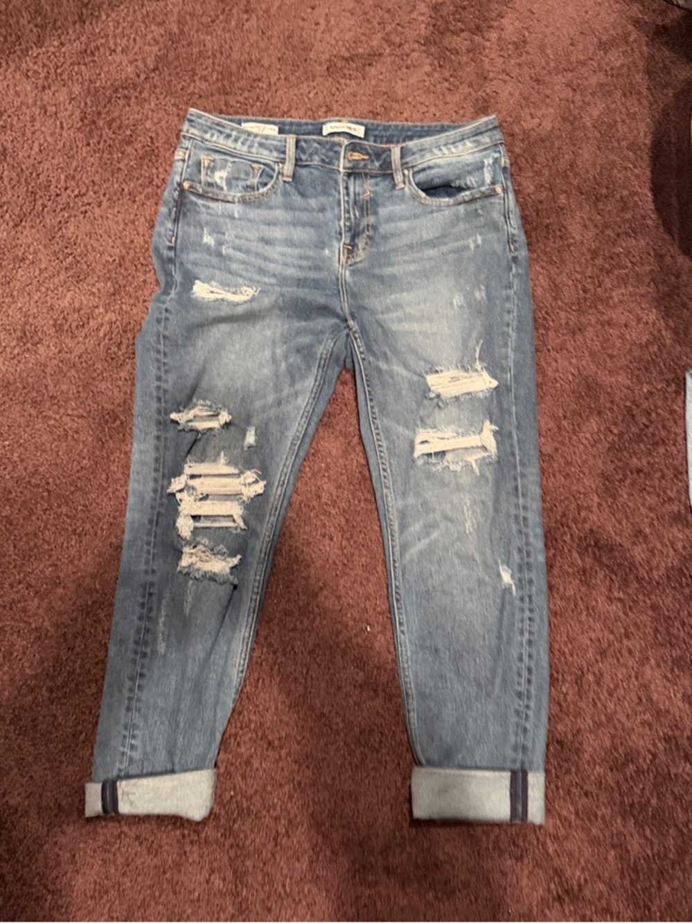 Vigoss Light Blue Distressed Boyfriend Jeans